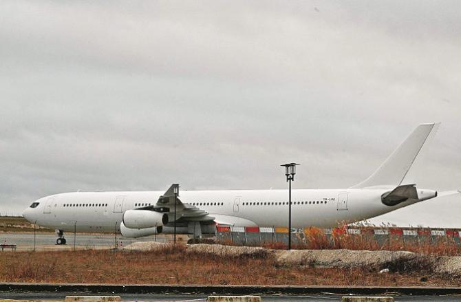 The plane captured in France with Indians. Photo: INN