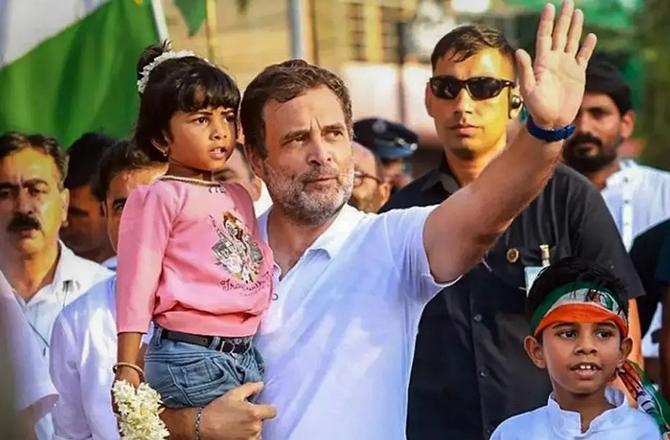 Rahul Gandhi during Bharat Jodu Yatra. Photo: INN