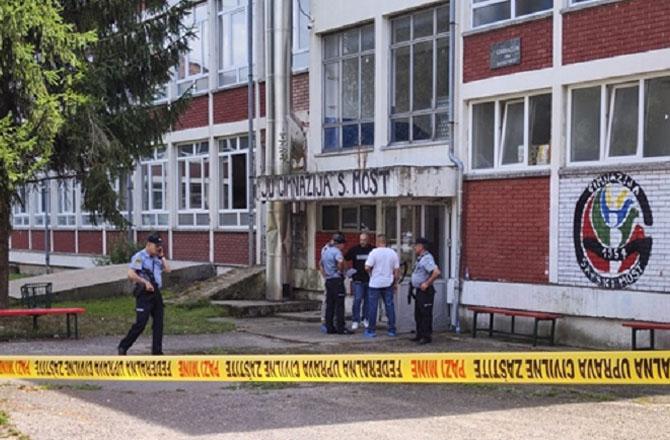 The school in Bosnia where the shooting happened. Photo: PTI