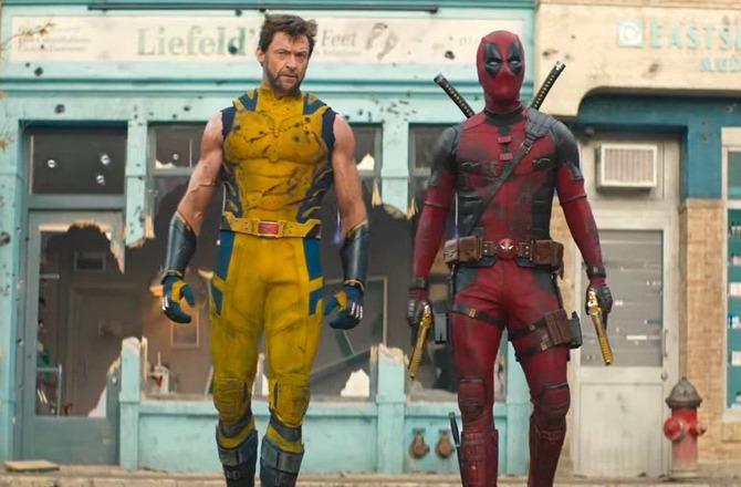 Ryan Reynolds and Hugh Jackman as Deadpool and Wolverine in a scene from the film. Image: X