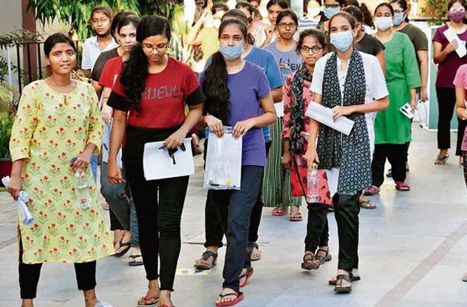 A view of an examination center in Patna. Photo: PTI