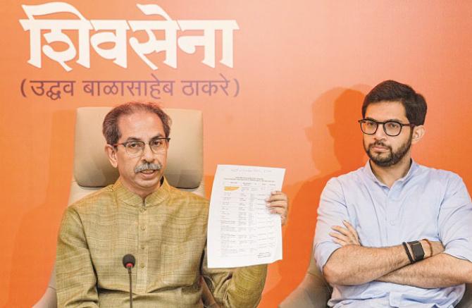 Shiv Sena chief Uddhav Thackeray`s son Aditya Thackeray. Photo: INN