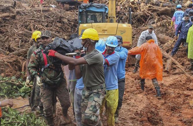 Relief work is in progress. Photo: PTI