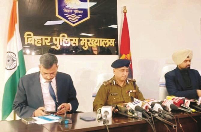 Bihar Additional Director General of Police Kundan Krishnan`s press conference. Photo: INN