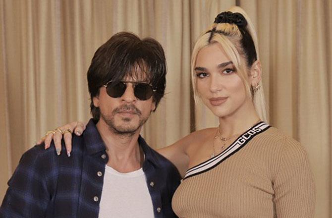 Dua Lipa with Shah Rukh Khan. Photo: INN