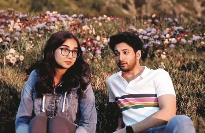 Prajakta Koli and Rohit Saraf can be seen in a scene from the web series `Miss Matched`. Photo: INN