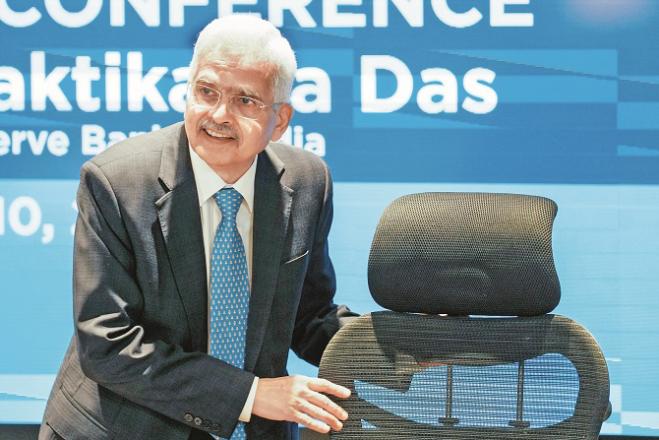 Shaktikanta Das before the last press conference. Photo: PTI