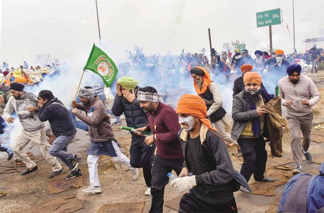 Clashes continue between farmers and police at Shambhu border. (PTI)