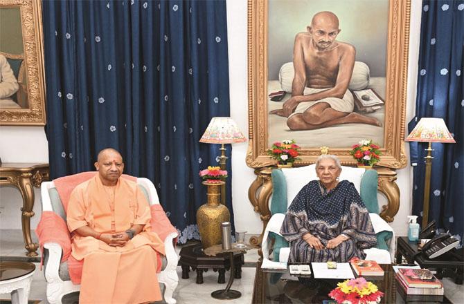 On Wednesday, Yogi Adityanath met Governor Anandiben Patel and termed it a goodwill meeting. (Photo: PTI)