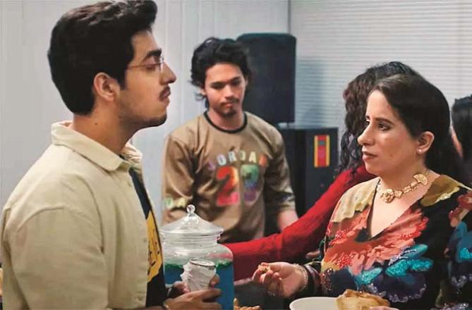 A scene from the web series `Industry` in which actors other than Gagan Arora can be seen. Photo: INN