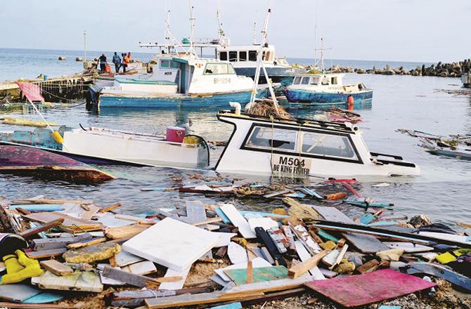 Coastal conditions after hurricanes in the Caribbean. Photo: INN