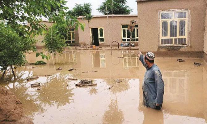 `Afghanistan UNICEF` posted this picture of a flooded area on `X`. Photo: INN