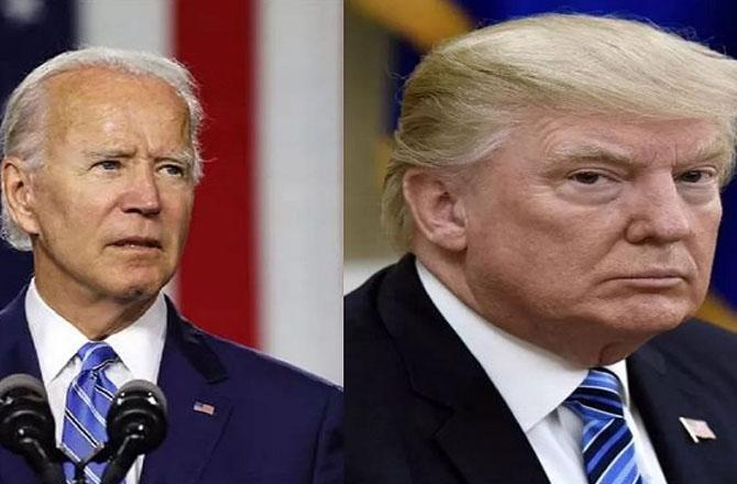 Former US President Donald Trump on the right and current US President Joe Biden on the left. Photo: INN