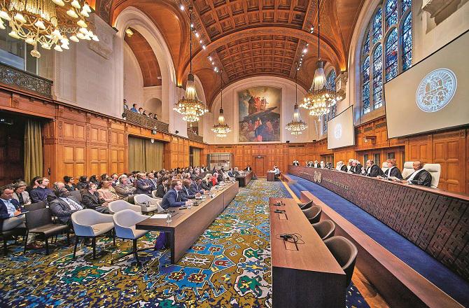 The ICJ posted this photo of the court proceedings on X. Photo: INN