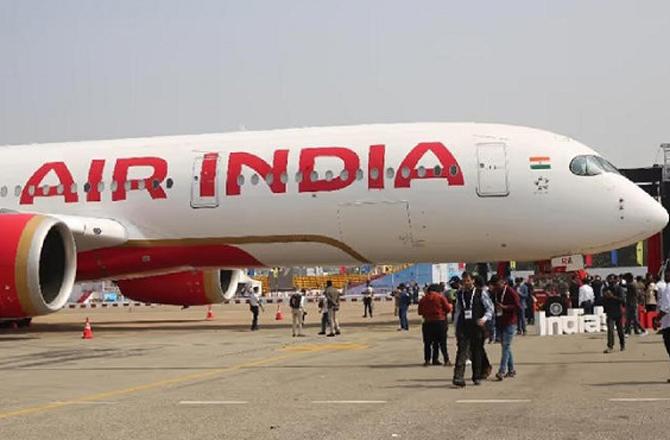 This Air India flight had reached Delhi from Dubai. Photo: INN.