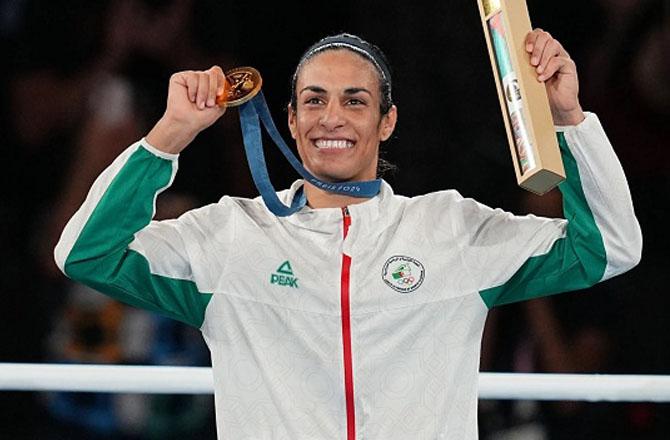 Algerian female boxer Iman Khalif. Photo: INN