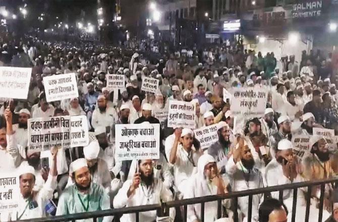 A scene from the Jaipur protest