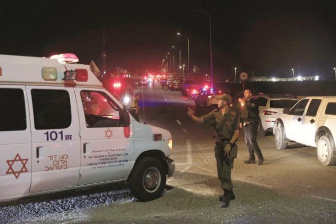 Israeli personnel injured in the attack are being taken to the hospital by ambulance. Photo: INN