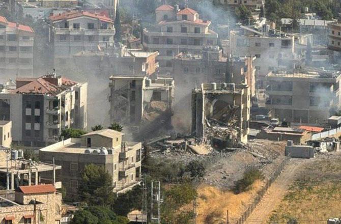 Like Gaza, Lebanon`s buildings are also turning into ruins. Photo: X