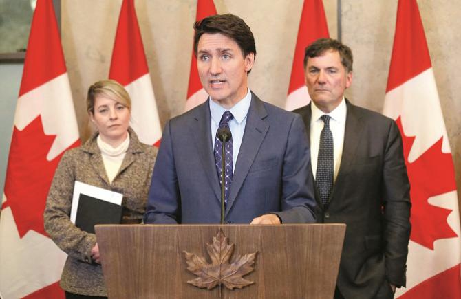 Canadian Prime Minister Justin Trudeau on Monday renewed his accusations against India in a press conference. Photo: INN