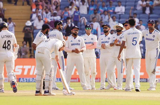 India vs New Zealand match photo. Photo: INN