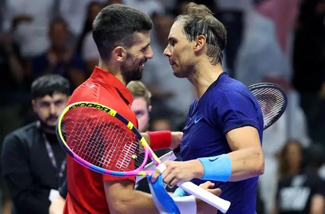 Rafael Nadal and Novak Djokovic. Photo: INN.