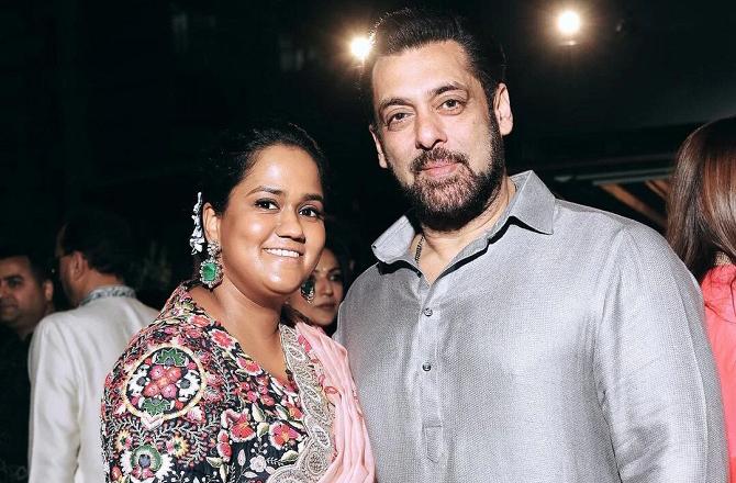 Arpita with her brother Salman Khan. Photo: INN.