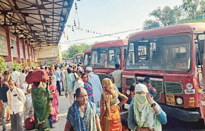 The number of passengers of ST buses also increases during Diwali. Photo: INN