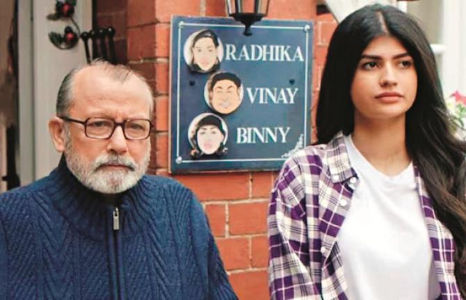 Anjani Dhawan and Pankaj Kapoor can be seen dancing in a scene from the movie `Binny And Family `. Photo: INN