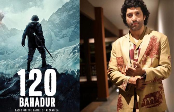 Farhan Akhtar Shared The Poster Of "120 Bahadur".Photo: INN