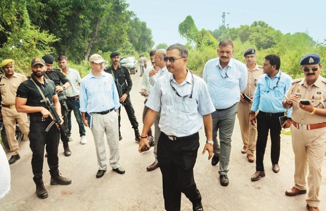 An ATS team is examining the accident site. Photo: PTI