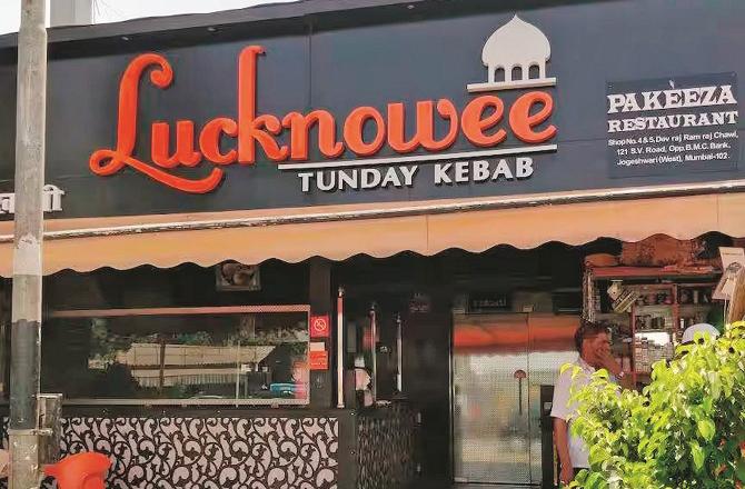 Built with Lucknowi grandeur, the `Lucknowi Tunde Kebab` restaurant located in Jogeshwari. Photo: INN