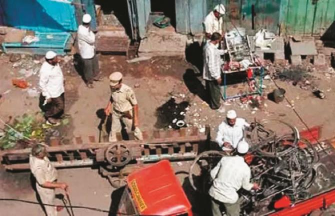 In Bhakko Chowk (Hemant Karkre Chowk), the place where the bomb exploded in 2008. Photo: INN