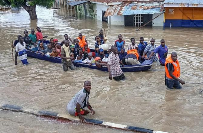 A scene of floods in Nigeria. Photo: INN.