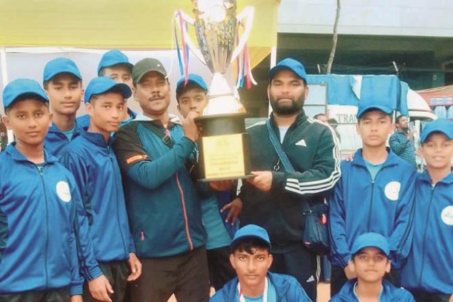 Manipur Muslim kids team with their coach. Photo: INN