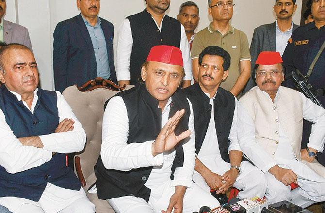 Akhilesh Yadav targeted the Yogi government. Photo: INN