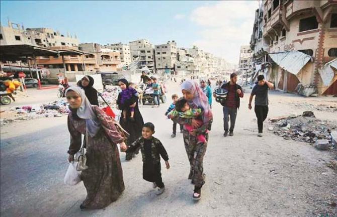 After the ceasefire, the citizens of Gaza are returning to their homes. Photo: INN