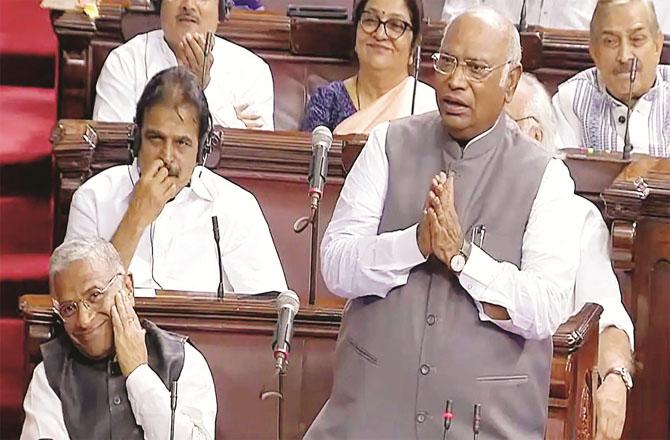 Mallikarjun Kharge exposes Modi government`s promises in Rajya Sabha