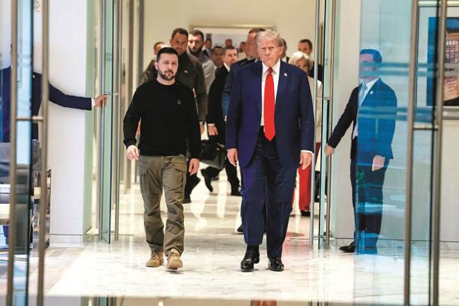 Volodymyr Zelenskyy, who has consistently refused to agree to a deal, eventually agreed to Trump. Photo: INN