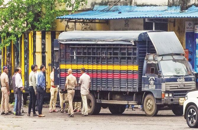 The police van in which the encounter of accused Akshay Shinde was conducted. (File photo)