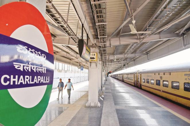 A photo released after the inauguration of Charlapally Railway Terminal. Photo: PTI