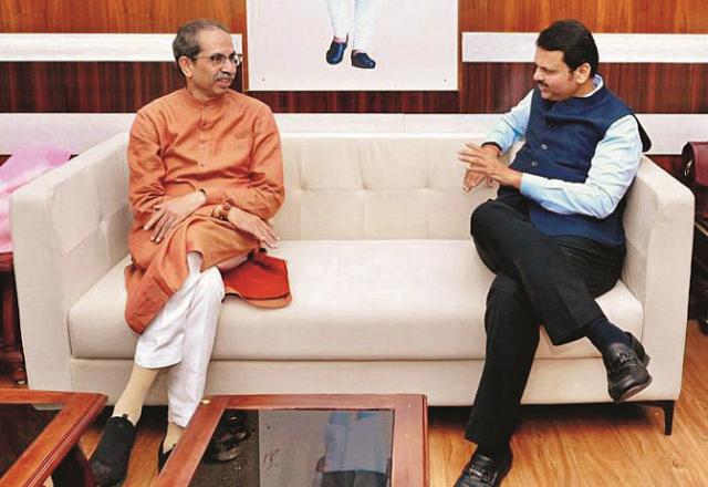 Chief Minister Devendra Fadnavis and Uddhav Thackeray met recently. Photo: INN