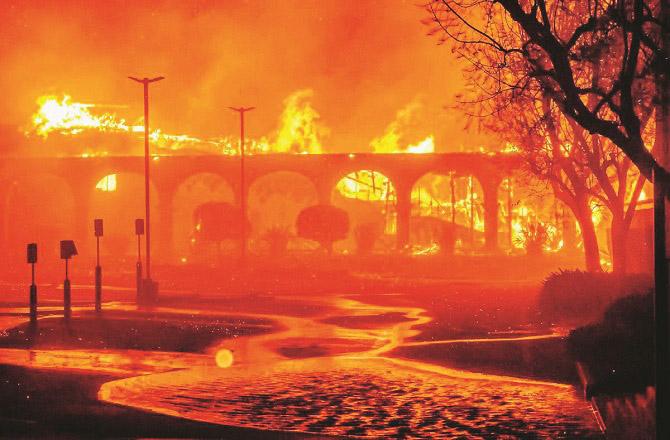 The wildfires raging in Los Angeles are also ravaging the city. Image: X