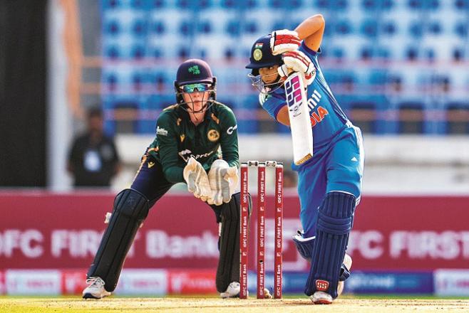 India`s Pratika Rawal scored 89 runs with the help of 10 fours and one six. Photo: INN