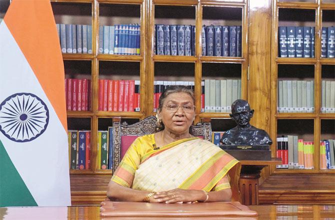 President Draupadi Murmu during her address to the nation. (PTI)