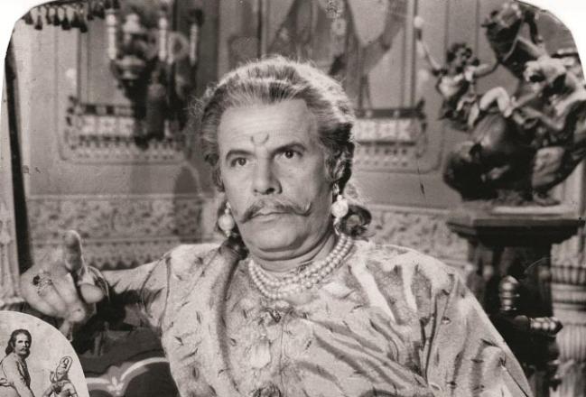 Sohrab Modi in a scene from the movie `Raj Hath`. Photo: INN