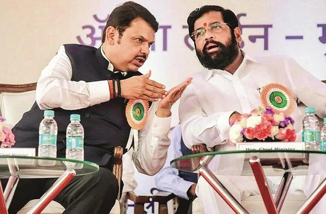 Eknath Shinde and Devendra Fadnavis: Both have changed positions, their looks have changed. Photo: INN.