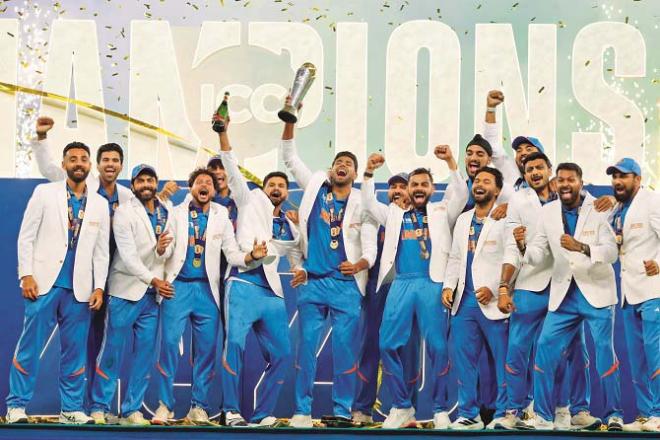 The Indian team emerged victorious in the ICC Champions Trophy 2025. Photo: INN