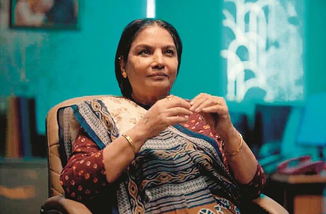 Shabana Azmi can be seen in a scene from the web series `Dabba Kartal`. Photo: INN.